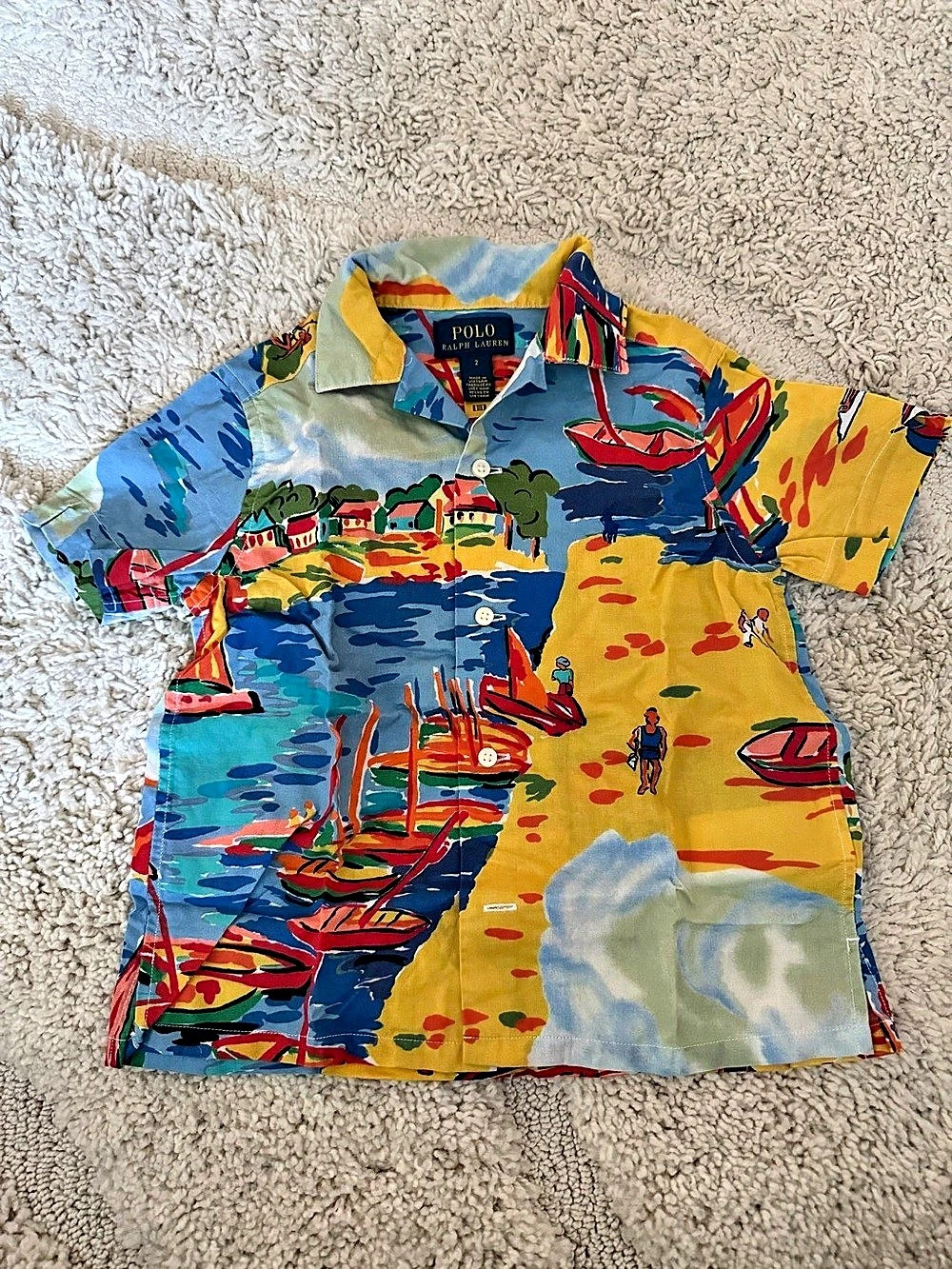 Polo Ralph Lauren Sailboat-Print Camp Shirt